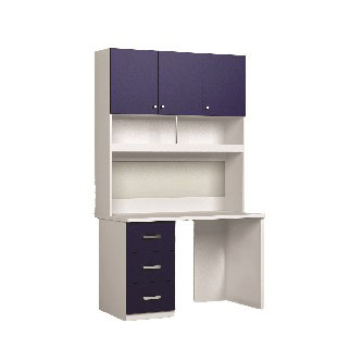 Charlie Cobalt Blue Bookdesk & Hutch